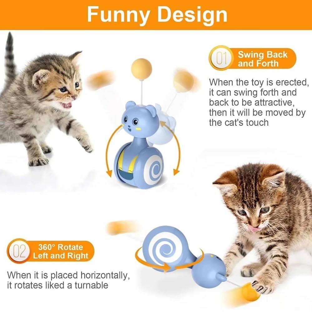 Catching Ball Cat Rolling Teaser Balance Rotating Ball Toy New Cat Tumbler Swing