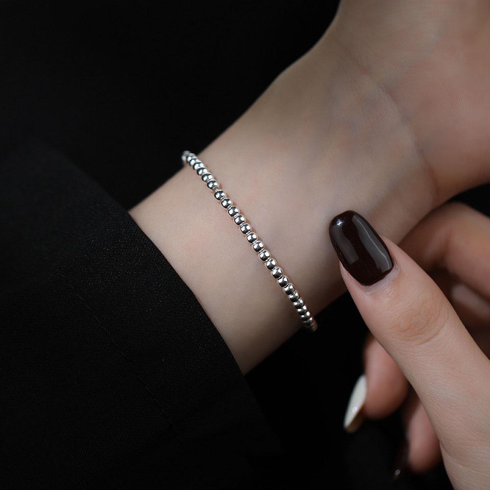 Unique Design Korean S925 Sterling Silver Bead Adjustable Bracelets Jewelry for Women Girls Gift Accessories YB-XY-762
