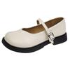 New flat-bottomed Mary Jane small leather shoes women's new spring and summer skirt white gentle single shoes