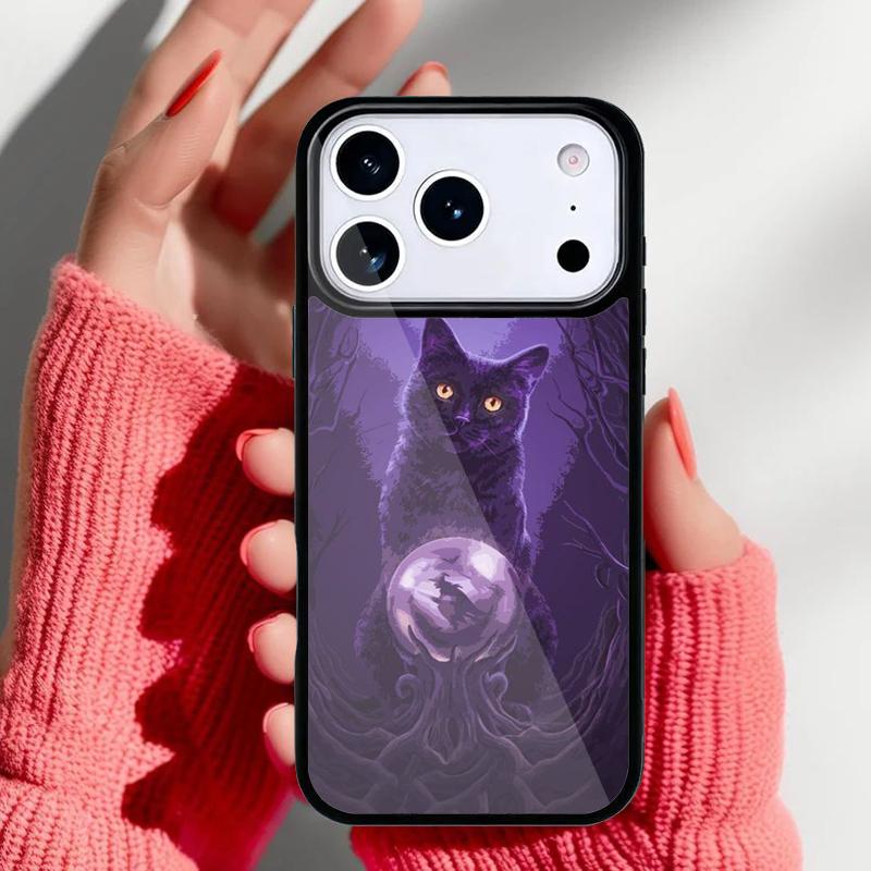 Witchcraft Halloween Cat Dark Witch Phone Case for iPhone 17 Air 16e 15 14 13 Pro Max Back Cover for 12 11 Pro Coque