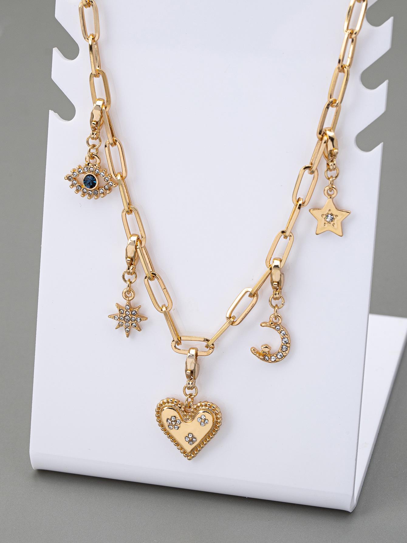 

Універсальне намисто в європейському та американському стилі: Множинний знімний кулон на ключицю для жінок