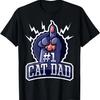 Number One Cat Dad Funny Cat Lover Design T-Shirt
