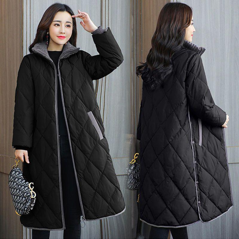 Padded Jacket, Padded Jacket, Winter Clothes, Mid-length, Large Size, Loose and Thick Down Padded Jacket, Autumn and Winter