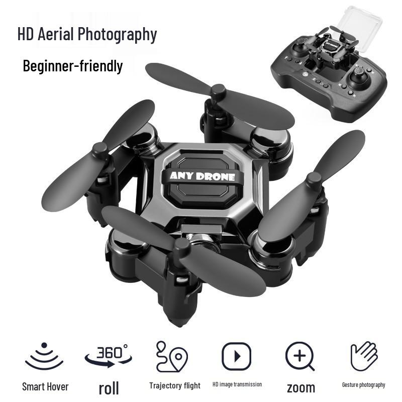 4K Mini Foldable Drone with Remote Control for Kids - Durable Aerial Photography Quadcopter Toy for Primary School Students
