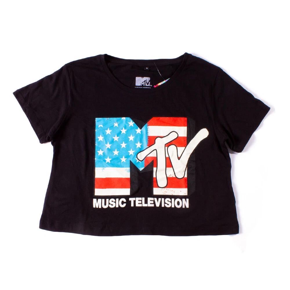 MTV Black Americana Women s Crop Top 2XL