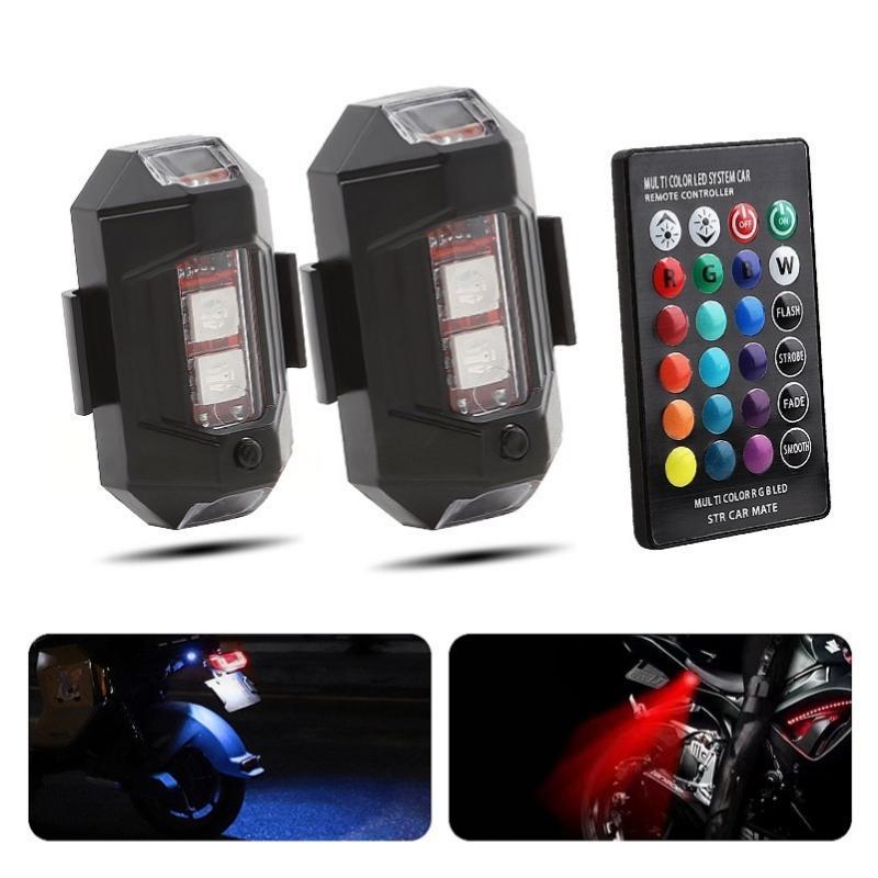 Wireless Remote USB LED Strobe Safety Warning Light IP65 Waterproof Flashing Lamp for Sedan Pickup Motorcycle