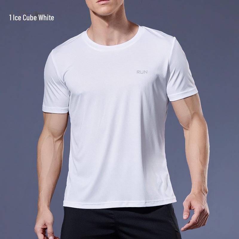Men's Quick-Dry Summer Sports T-Shirt - Breathable, Loose Fit for Fitness, Running, and Basketball, Round Neck, Short Sleeves.