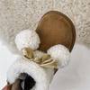 Winter Children Snow Boots Leather Warm Plush Toddler Kids Shoes Non-slip  Baby Girls Boots 1-6 Years