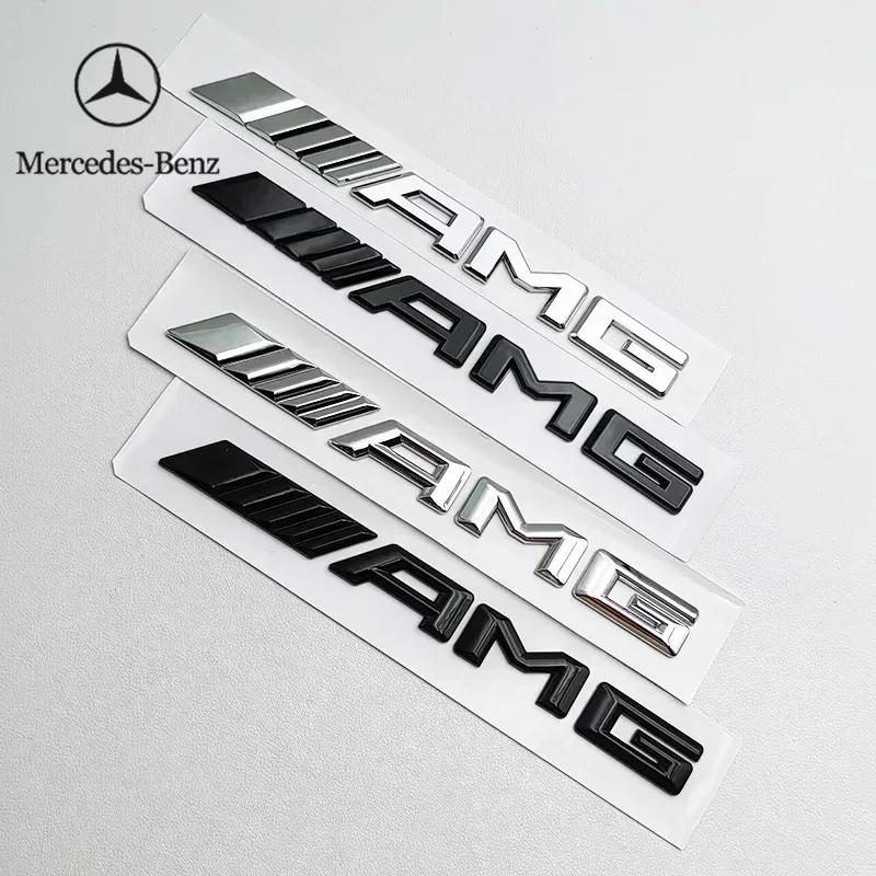 C200 E300 Hot 2026 New For Benz 3D ABS Black Logo AMG Emblem Letters Car Trunk Badge For Mercedes Benz W204 W205 W176 W177 W212