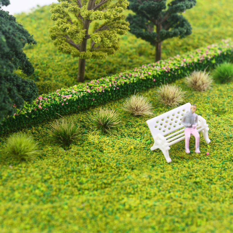 32/60Pcs Resin Static Scenery Ornament Static Grass Tuft Model Grass Tufts Terrain Model Kit Fake Moss Grass For Train Lands