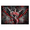 Red Sexy Nude Woman Canvas Print Sensual Angel Poster and Prints Abstract Wall Art Pictures Painting for Bedroom Room Home Decor
