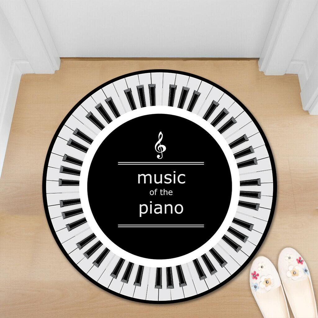 

Нескользящий круглый мягкий коврик для гитарной музыки, напольный ковер, дверной коврик, домашний декор 40