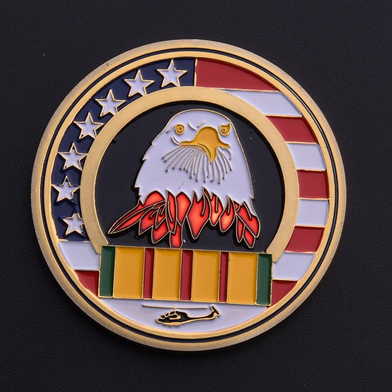Commemorative Medal, Retired Medal, Eagle Head, American Challenge Coin, Brotherhood Medal, Souvenir, Honor, Badge золотой