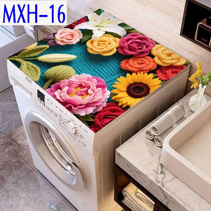 Dustproof 3D Flower Diatom Mud Waterproof & Absorbent Anti-Slip Mat for Washing Machine or Bedside Table