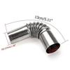 1 pezzo Tubo a gomito da 25 mm Connettore tubo di scarico per riscaldatore da parcheggio ad aria diesel con morsetti per riscaldatore diesel Webasto