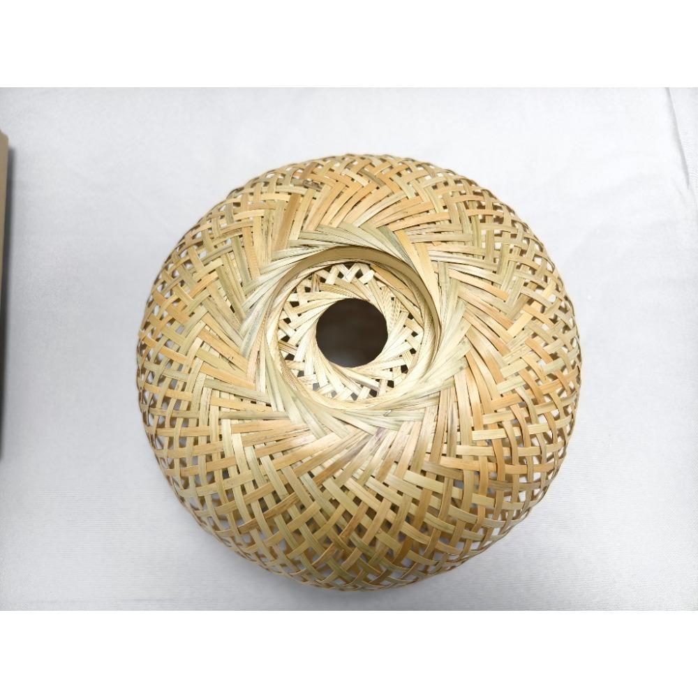 Handmade Bamboo Woven Chandelier Lamp Nest Straw Hat Bamboo Woven Pendant Lamp Balcony Restaurant Retro Lighting Fixture