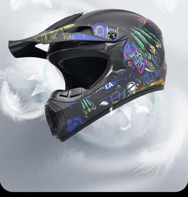 DOT Certified Full Face Off-road Motorcycle and Mountain Bike Helmet for Downhill Riding Safety.