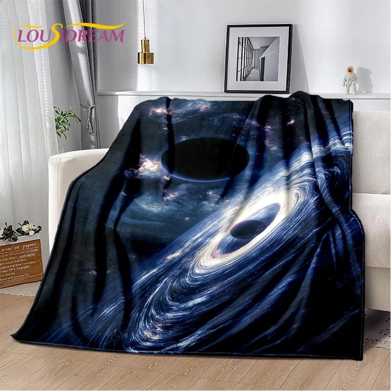 Universe Space Stars Black Hole Galaxy Earth Milky Way Soft Blanket,Soft Throw Blanket for Home Bedroom Bed Sofa Cover Kid Gift