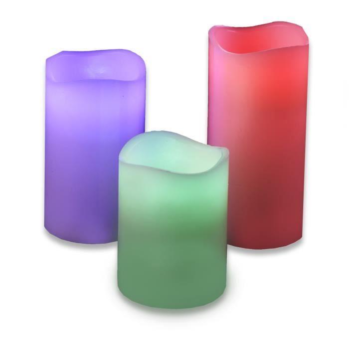 Bougies LED 48 de IOIO en cire véritable avec télécommande et variation de couleur