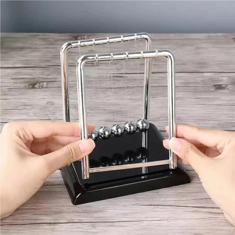 Newton'S Cradle Balance Steel Ball Desk Toy Gift Gravity Pendulum Teaching Supplies Physics Science Metal Home Office Decoration
