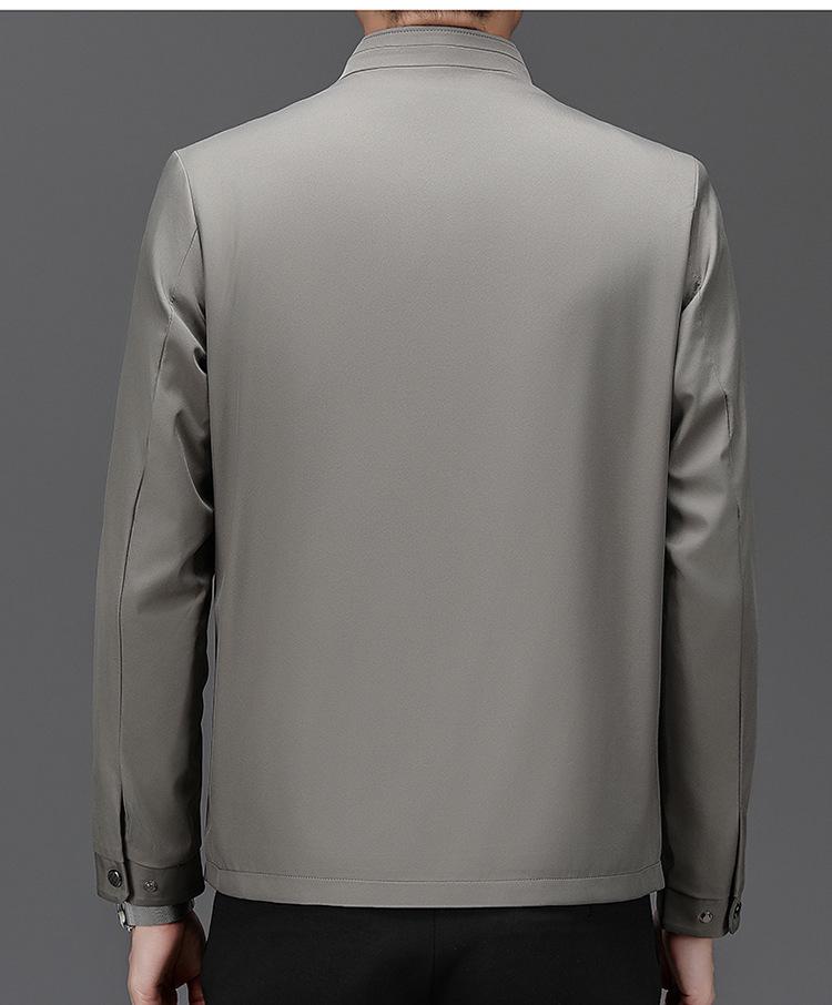 2026 Men's High-Grade Business Casual Stand-Up Collar Jacket: Spring/Autumn Middle-Aged Dad's Top
