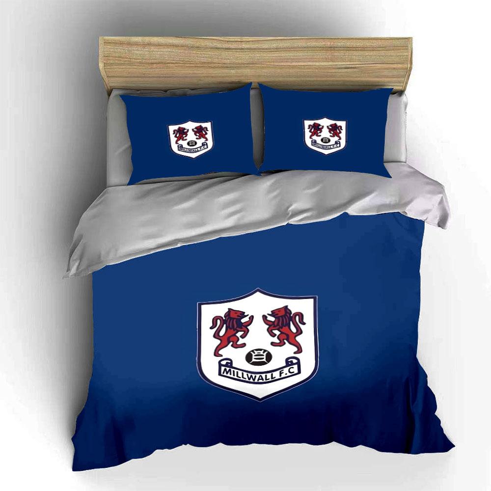 Blue Millwall F.C. Bedding Set Bedding Duvet Cover Set Duvet Cover Pillowcases (1 * Duvet Cover 2 * Pillowcases, without duvet insert)