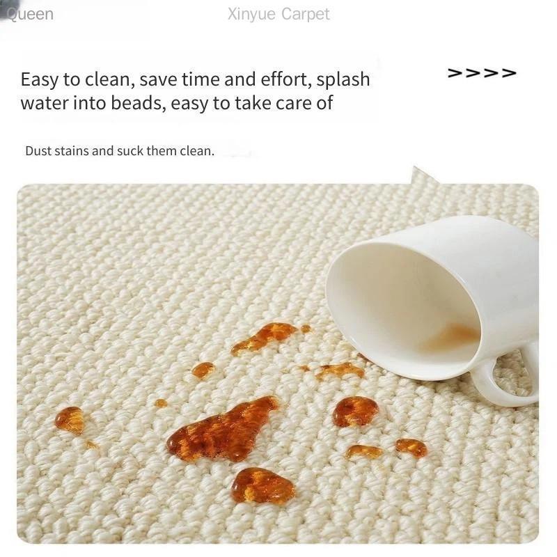 Non-Slip Wear-Resistant Sisal-Style Rug for Bedroom, Living Room, and Coffee Table - Easy-Care and Durable