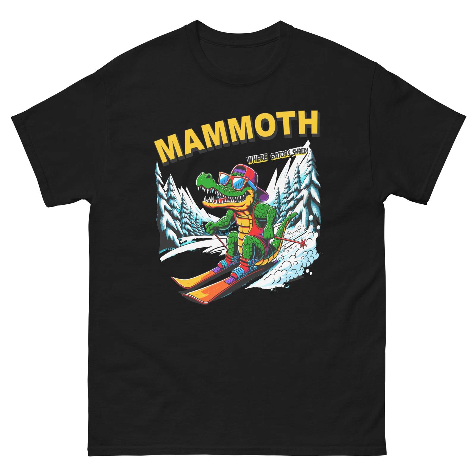 Mammoth Where Gators Shred Skiing Alligator Fun Shirt T-Shirt S