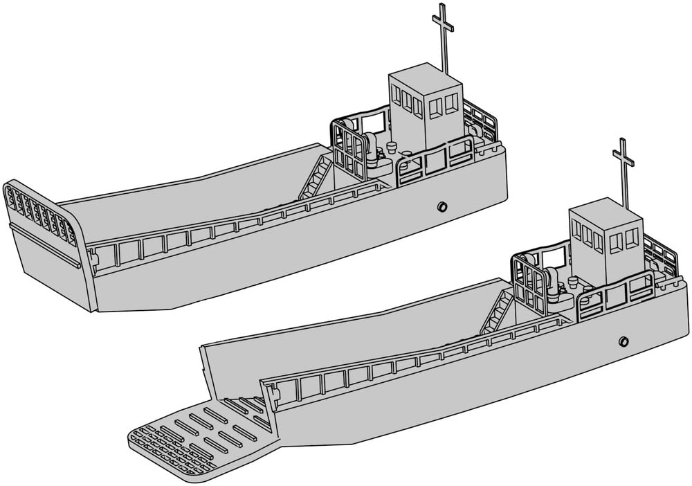 

Modelium 1/700 JMSDF YF2121 25t Type Transport Vessel Resin Kit (4 Ships) T23V700-014M