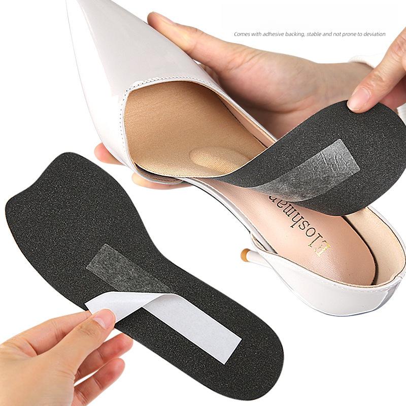 Fish Mouth Sponge Seven-point Pad, High Heels, Single Shoes, Shock-absorbing and Sweat-wicking Mesh Insole, Forefoot Pad, Arch Massage Pad.