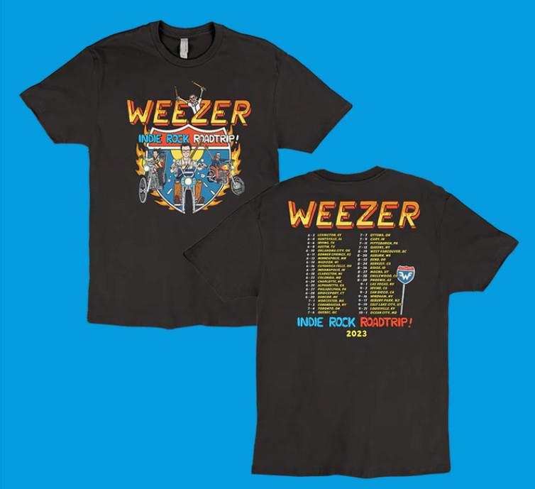 Футболка Weezer Тур 2023 Инди Роудтрип Рок-концерт Фан-группа Подарок Фанатам Музыка Унисекс Футболка L