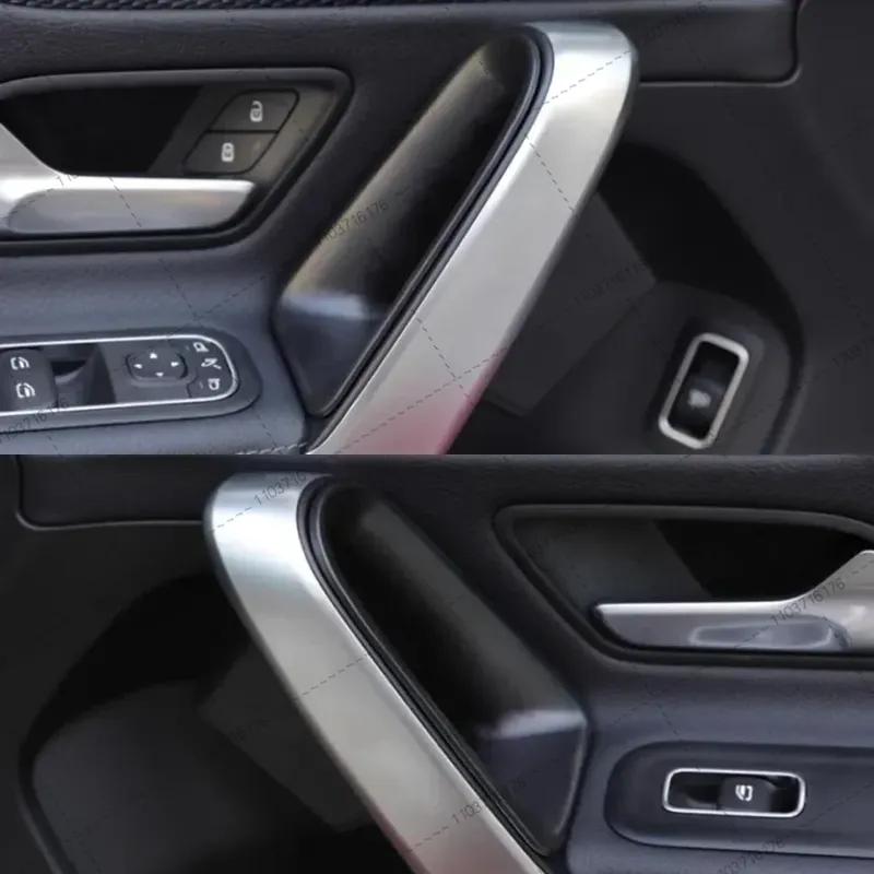 For Mercedes Benz A CLA Class W177 C118 A200 -24 Black ABS Car Door Handle Storage Box Container Organizer Tray Holder Trim