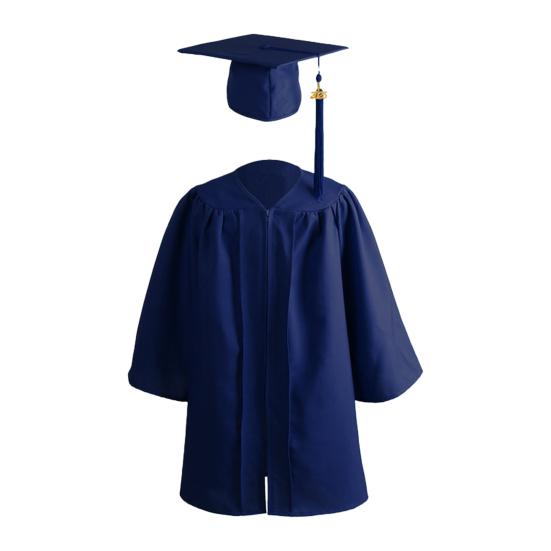 

Kindergarten Graduation Gown And Cap Set 2026 Graduation Gown with Hidden Zipper Gold Tassel Kids Elementary School Graduation 110cm