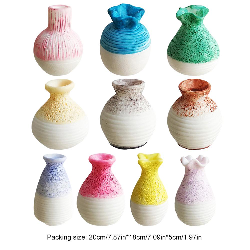 Mini Vase Magnets DIY Resin Vase Fridge Magnet Wear Resist Mini Floral Vase Fridge Stickers for Air Conditioners Fridge House