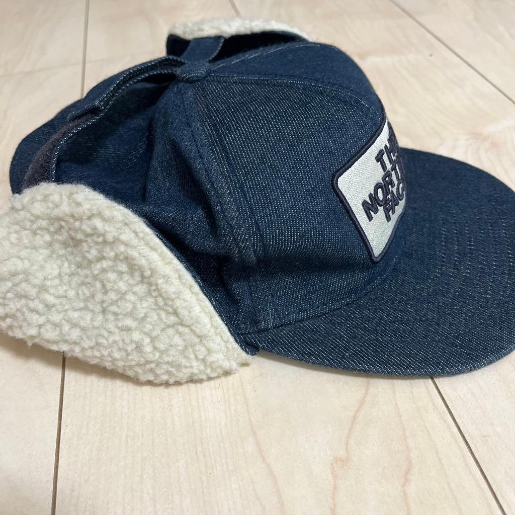Used THE NORTH FACE denim earflap cap