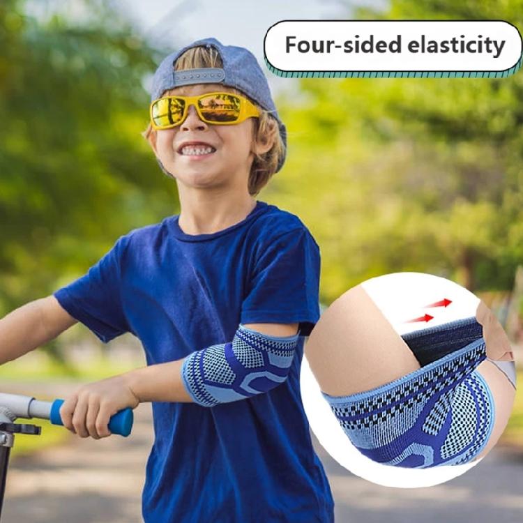 Multipurpose Kids Sports Elbow Pad Breathable Knitted Elastic Elbow Sleeve For Children Basketball Gym Training Skating