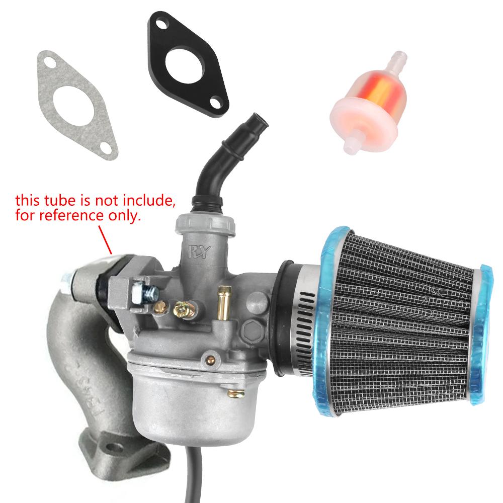 PZ19 Carburetor For 50cc 70cc 80cc 90cc 110cc 125cc ATV Dirt Pit Bike 19mm Carb with 35mm Air Filter For Taotao Honda CRF Carburetor Fuel Filter