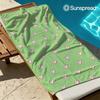 Hellgrün Rosa Herz Muster Schnelltrocknendes Badetuch Mikrofaser Strandtuch Leichtgewicht Schwimmen Camping Yoga Strand Out