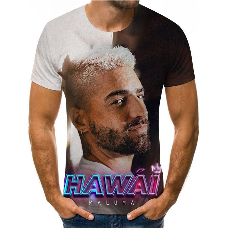 Round Neck 3D Character Pattern Print T-shirts Casual Short Sleeved Men's T-shirts - Soft Medium Stretch Polyester Fabric Summer Relaxed Fit Clothing
