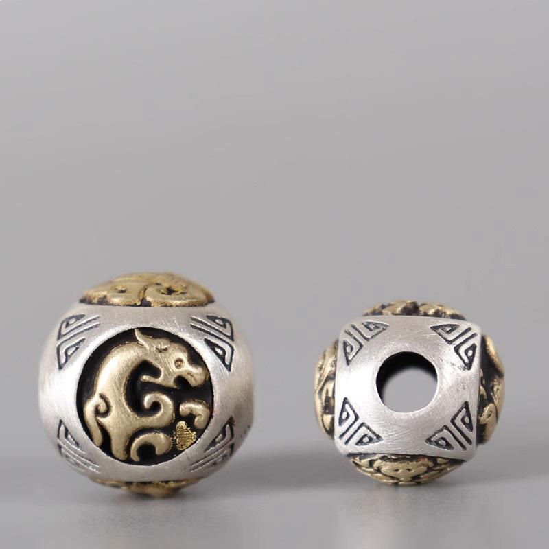 Divine Beasts Guardian Beads: Spacer, Waist, Wenwan, Prayer Beads & Bracelets DIY Accessories Small