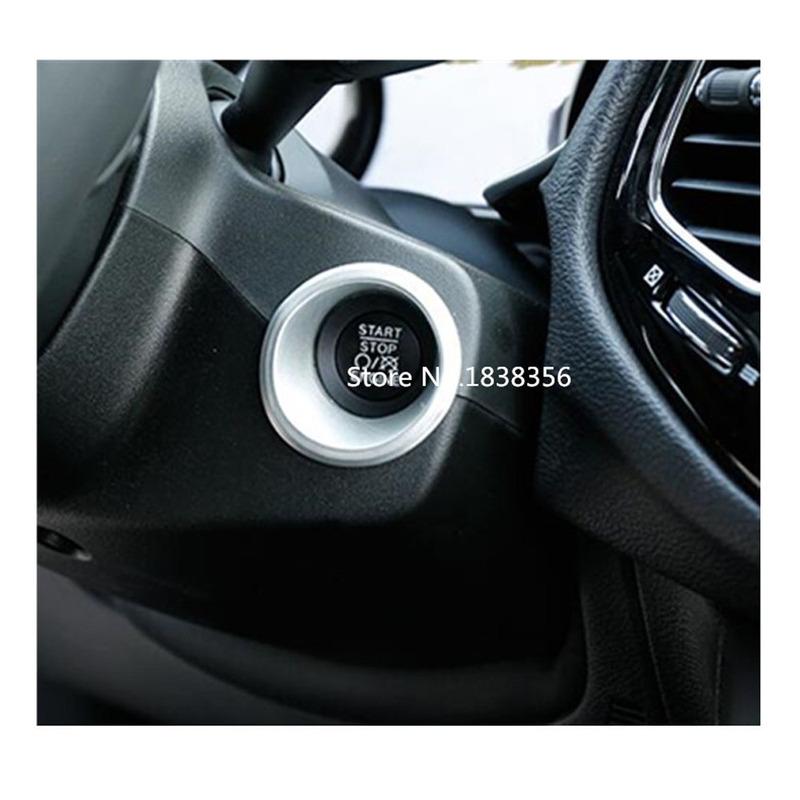 Car Styling ABS Chrome For Jeep Compass 2017 2018 Lamp Key Start Ignition Ring Frame Trim Decoration Cover