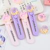 Cúter para Estudiantes Cúter Retráctil para Scrapbooking Abrir Paquetes Manualidades DIY Cortador de Seguridad Portátil para Escuela Oficina