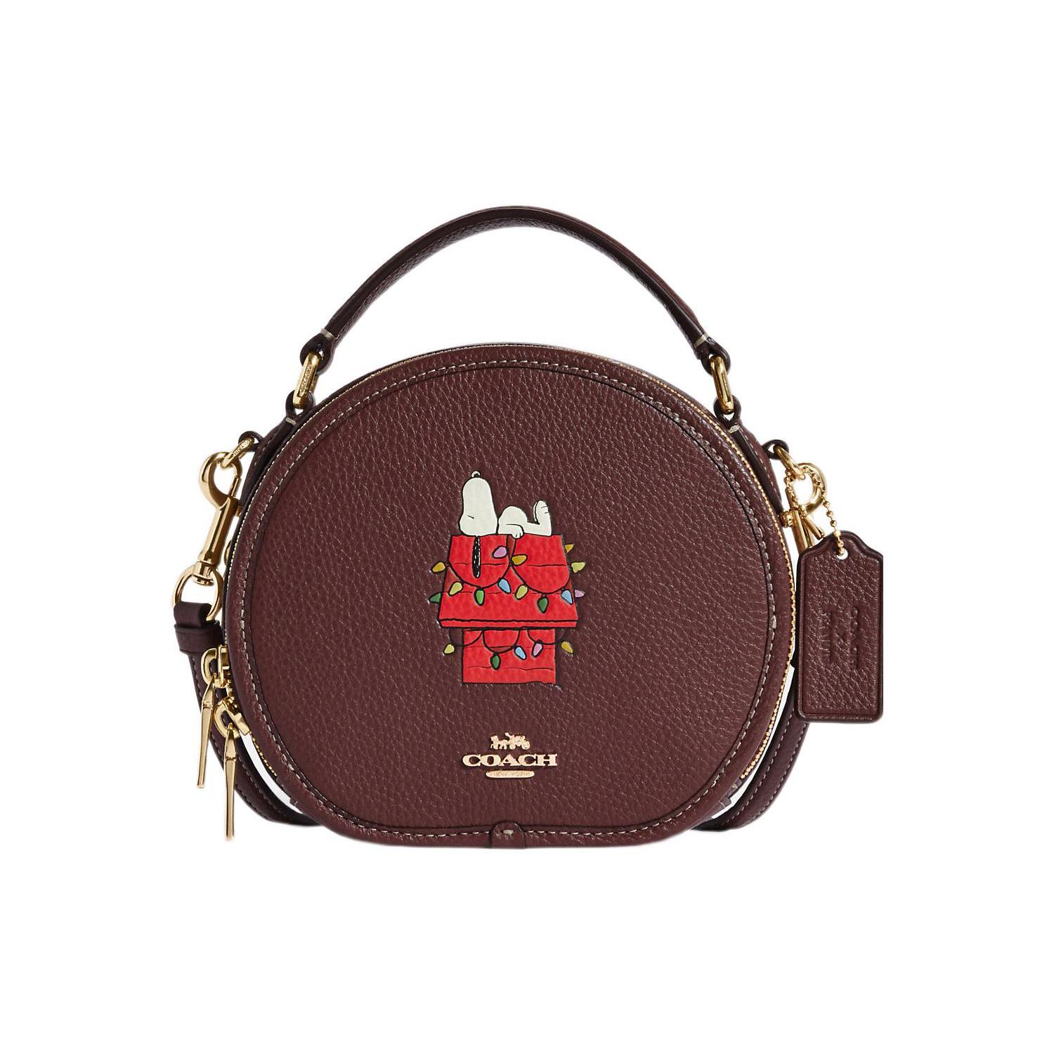 

New Snoopy X COACH Canteen Handbags CE844-IMMZI 17.3*6.4*15.2CM