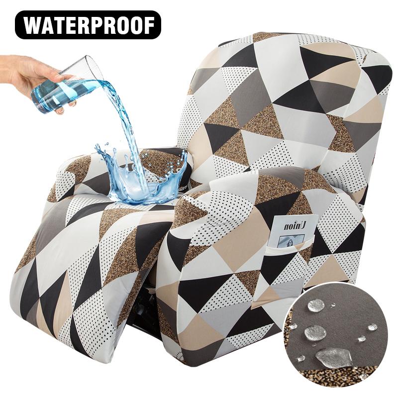 Stretch Recliner Chair Covers 4-Pieces for Reclining Chair Non Slip Recliner Cover Soft Fabric with Elastic Bottom for Kids Pets