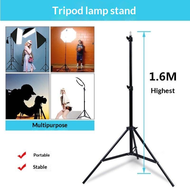 1Pcs Foldable Portable Lighting Tripod Photographic Light Stand Phone Holder Camera Flash Mount Brackets Live Streaming Stand