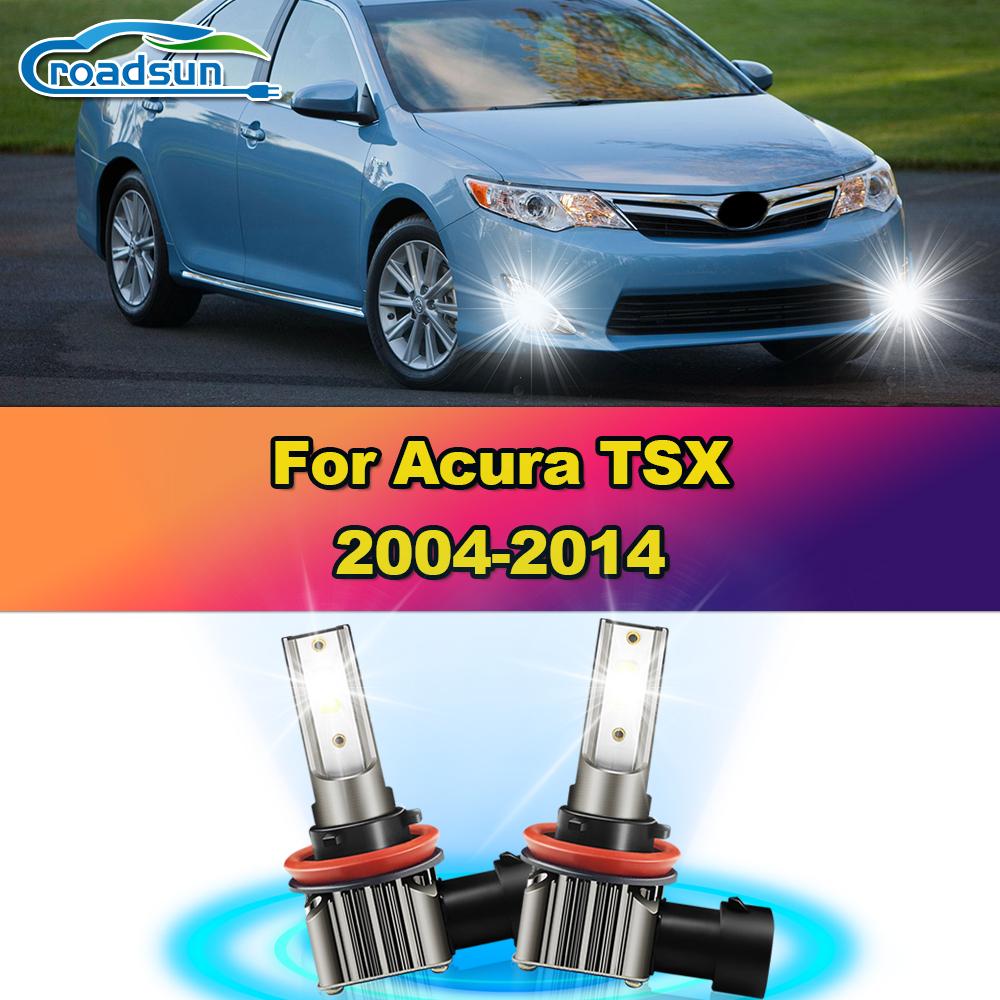 2Pcs Super Bright LED Car Fog Lights 100W H8 H9 H11 Auto Fog Lamps 12V For Acura TSX 2004-2008 2009 2010 2011 2012 2013 2014