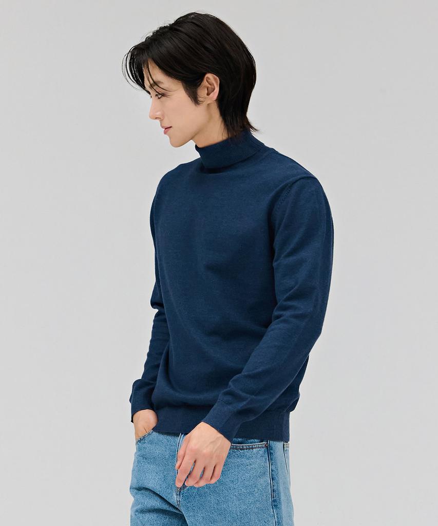 CHASECULT Men'S Essential Turtleneck Sweater - Navy