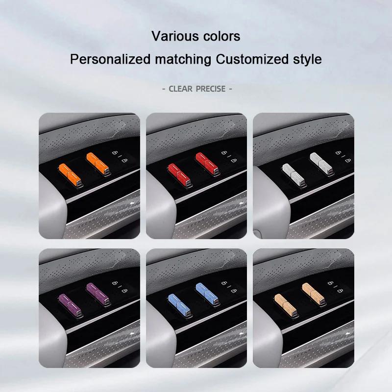 Car Front Reading Light Frame Cover Decoration Alcantara Sticker For ZEEKR 7X Interior Decor Accessories