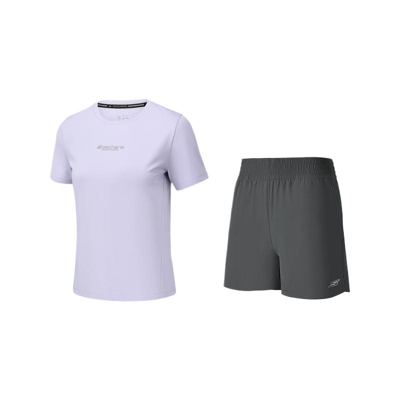 Skechers Quick-Drying Comfortable Skin-Friendly Casual Set Women sets P226W107-0510 M