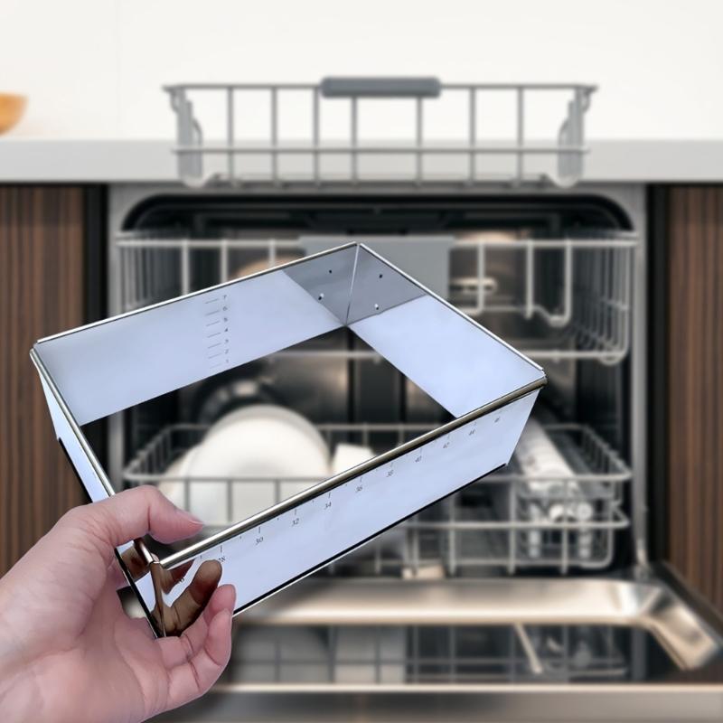 Stainless Steel Adjustable Cake Frame For Even Heat Distribution Rectangular Tiramisus Baking Molds For Home Use